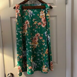 Loft knee-length floral skirt